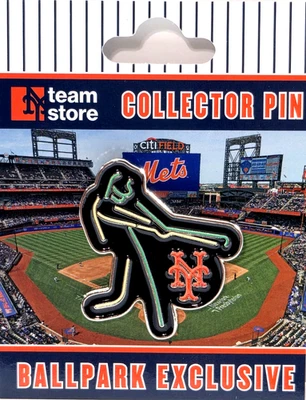 New York Mets Shea Stadium Neon Sign Players Batter Pin NY Citi Field Exclusive - Image 1 of 2