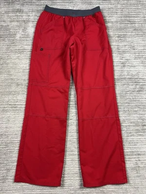 Pantalones Scrubstar para mujer pequeños rojos bolsillos elásticos en la cintura Foto 1 de 4