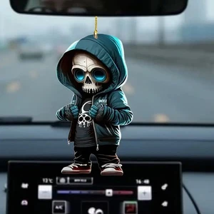 Halloween skull car pendant interior rearview mirror decoration - Picture 1 of 10