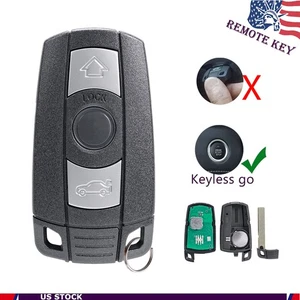 Remote Key Fob Keyless go for BMW 3 5 E60 E70 E71 E90 E91 E92 E93 KR55WK49147 - Picture 1 of 7