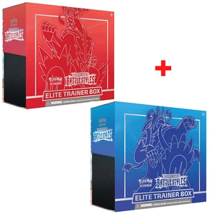 2 x POKEMON TCG Sword and Shield Battle Styles Elite Trainer Box RED + BLUE - Picture 1 of 5