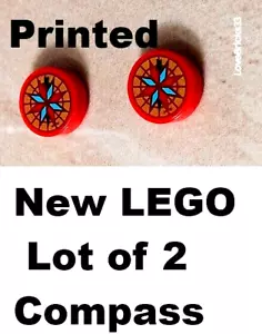 New LEGO Compass Lot of 2 Pirate Gear Oregon Trail NSWE Location Hiking Scouts - Picture 1 of 1