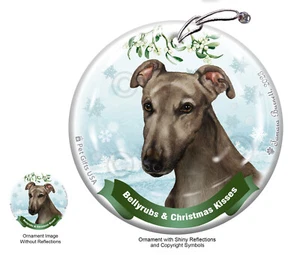 Bellyrubs & Kisses Ornament - Grey Greyhound - Picture 1 of 1