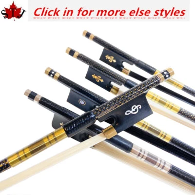 1pcs Professional Carbon Fiber Violin Bow 4/4 Various Styles frog decoration - Image 1 of 4