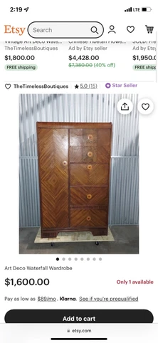 art deco waterfall dresser Cover