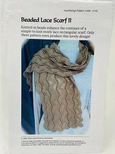 Knitting Pattern Heartstrings - Beaded Lace Scarf 11, One Size, NEW - Picture 1 of 1