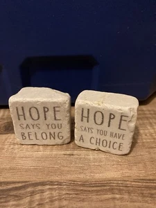 Hope Tumbled Marble Decor Set Of Two - Picture 1 of 4