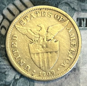 1909-S Filipanas - 50 Centavos - VERY RARE - GREAT CONDITION - USA - Picture 1 of 2
