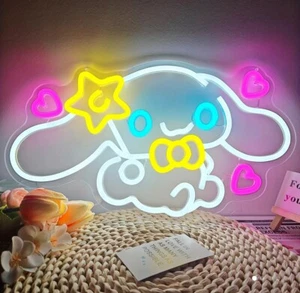 Cinnamoroll Sanrio Neon Light Hanging Kawaii 15”x9”Decoration Night Light - Picture 1 of 6