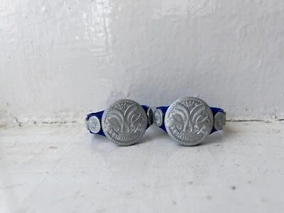 WWE 2 BLUE SMACKDOWN TAG TEAM CHAMPIONSHIP BELTS MATTEL WRESTLING FIGURE ELITE - Image 1 of 3