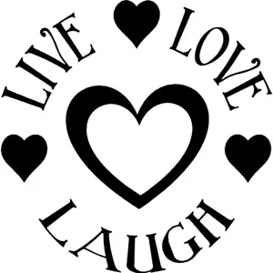 LIVE LOVE LAUGH HEART Decal Sticker Life Beach size 9" windshield car window - Bild 1 von 2