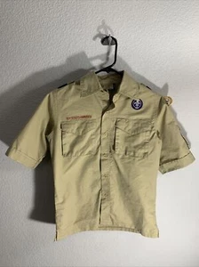 Boy Scouts of America Hemd Jugend Medium Beige Patches Button Down Kurzarm - Bild 1 von 8
