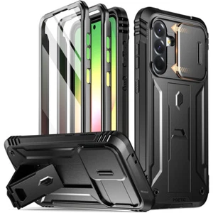 Für Samsung Galaxy A56 5G Hülle | Poetic [mit Ständer] Robust Cover Schwarz - Bild 1 von 8