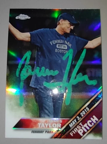 JAMES TAYLOR JT 2015 SIGNED TOPPS BOSTON RED SOX 1ST PITCH TRADING CARD FENWAY Cover