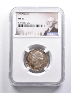MS67 1957-D Washington Quarter NGC *4828 - Picture 1 of 3