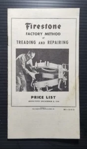 VINTAGE PAMPHLET FIRESTONE FACTORY METHOD TREADING AND REPAIRING 1950 40D - Picture 1 of 3
