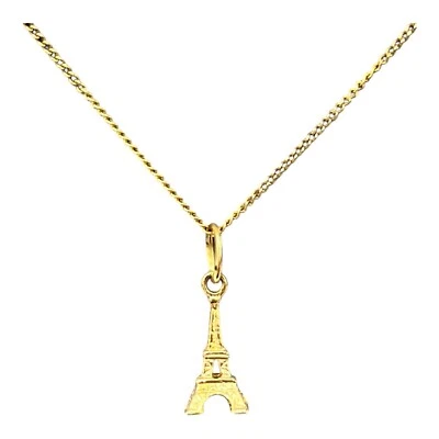 18ct 18K Yellow Gold Paris Eiffel Charm Pendant 1.09 Grams. Brand New - Image 1 of 4