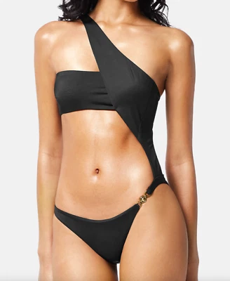 NWT Versace Medusa Tribute Logo Black One Piece Monokini Swimsuit Sz 3 US M $795 - Image 1 of 4