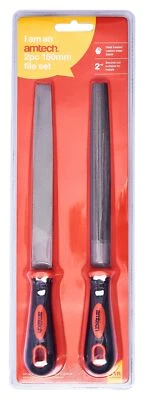 2Pc 150Mm 6" Flat Round File Second Cut Blade Bastard Rough Metal Steel Sharpen - Image 1 of 3