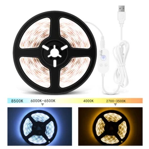 5V USB LED Closet Light with Hand Sweep Sensor Switch Dimmable Strip Lights Home - Picture 1 of 9