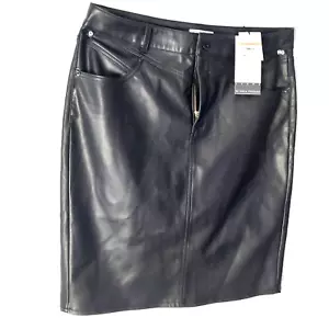 Sophia Jeans Liliana Women's Camo Foil Pencil Black Skirt Size 10 - Picture 1 of 5
