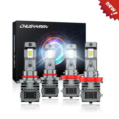 For Kenworth T170 T270 T370 Truck 2008-2022 Car LED Headlight Bulbs Kit 9005 H11 - Image 1 of 4