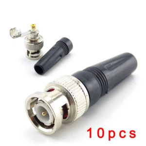10X Bnc Male plug adapter Connector Twist-On Solderless CCTV Coaxial Rg59 Cable - Picture 1 of 6