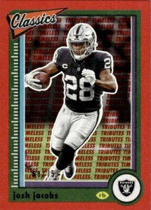 2022 Panini Classics - Josh Jacobs #58 Timeless Tributes Red /75 - Picture 1 of 2