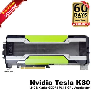 Nvidia Tesla K80 24GB GDDR5 Server GPU Graphics Accelerator with Black Bracket - Picture 1 of 4
