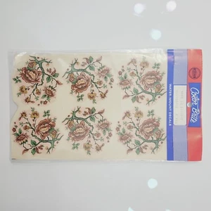Color Brite Water mount decal floral 6 pc floral branch vtg decorative 7x7 cm - Picture 1 of 7