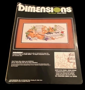 Dimensions 1989 Serenade Cross Stitch Vintage New But Opened Package 16 X 8  - Picture 1 of 8
