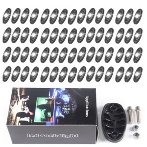 White 60Pods LED Rock Lights For Jeep Offroad Boat Truck UTV ATV Underbody US - Imagen 1 de 8