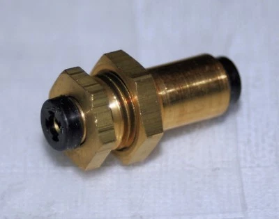 1/8" OD Push to Connect Air Fitting Brass Bulkhead Union LEGRIS 3186-53-00 - Image 1 of 4