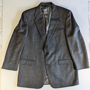 Brooks Brothers Lambs Wool Cashmere 44 Long Sport Coat Blazer Vintage USA Made - Picture 1 of 12