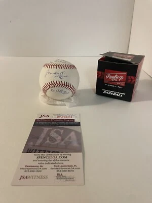 BERNIE WILLIAMS Autographed Baseball INSCRIPTION  JSA Certified NEW YORK YANKEES - Image 1 of 4