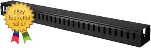 3Ft (1M) Vertical Cable Management Duct with Cover - 0U Open Slot Finger Duct Wi - Afbeelding 1 van 12
