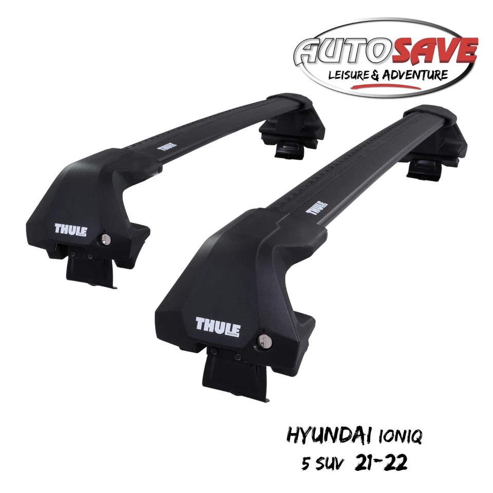 Conjunto de barras de teto Thule WingBar Edge alumínio preto para Hyundai IONIQ 5 SUV 21-22 - Imagem 1 de 1