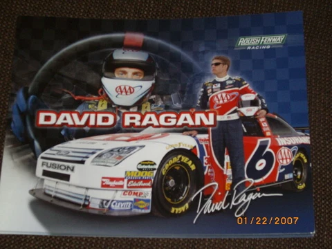 2008 DAVID RAGAN #6 AAA NASCAR POSTCARD Cover