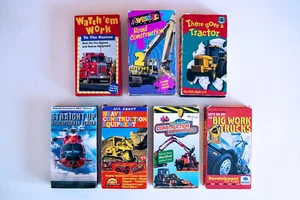 Lot of 8 Construction and Work Truck VHS Tapes w/ Rare Gus & Sams Construction - Picture 1 of 1