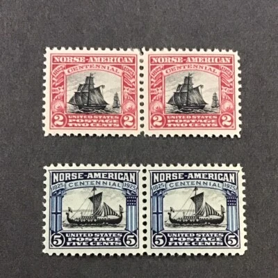 US 1925 VF-XF MNH & H Sc#620 Hinged Sc#621 MNH In Pairs,     (W21) - Image 1 of 2