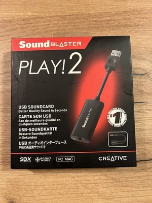 Soundblaster Play! 2 schede audio USB, buone condizioni, complete, in scatola originale - Immagine 1 di 3