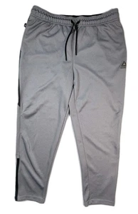 Reebok Joggers Mens XL Gray Track Pants Drawstring Waist Zippered Ankle Athletic - Picture 1 of 6