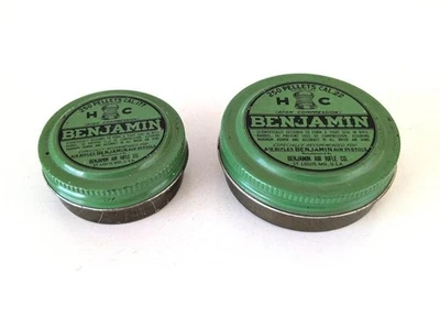 Vintage Lot Of 2 BENJAMIN HC Tins Empty .177 Tin & Full .22 Caliber 250 Pellets - Image 1 of 4