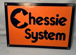 LIONEL TRAIN ROOM DECORATION - CHESSIE SYSTEM PORCELAIN SIGN-SHARP- EX CONDITION - Picture 1 of 4