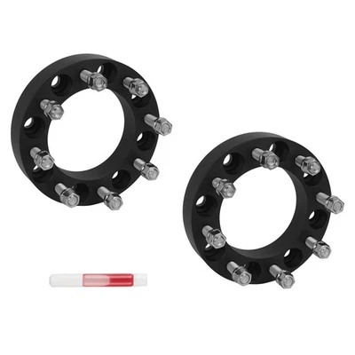 (2) 1.5" 8x6.5 Wheel Spacers 9/16"x18 126.15mm For Ford E-350 2008-2019 & More - Image 1 of 4