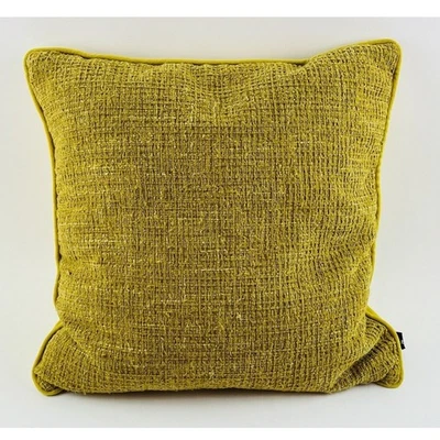Rodeo Home Throw Pillow Yellow Gold Mustard Chenille Texture Down Feather Filled - Image 1 of 4