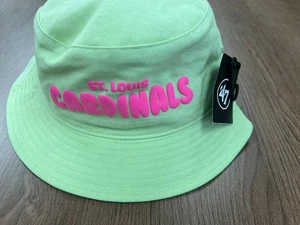 ST LOUIS CARDINALS 47 WOMENS BRIGHT SIDE BUCKET HAT MATCHA GREEN PUFF CAP $40 - Picture 1 of 5