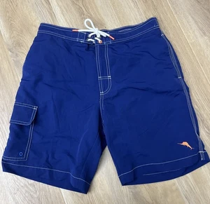 TOMMY BAHAMA Mens Swimsuit Trunks Board Shorts Size MEDIUM Blue - Picture 1 of 5