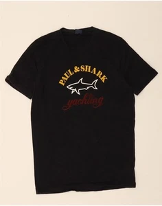 Camiseta Top PAUL & SHARK Para Hombre Gráfica Mediana Negra Algodón DL48 - Imagen 1 de 3