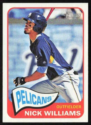 2014 Topps Heritage Minor League Nick Williams #113 Myrtle Beach Pelicans - Image 1 of 2